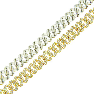 Pulsera con Incrustaciones de Diamantes, Estilo Hip-Hop para Hombre, Cadena Cubana de Colores, Joyería Tanjing - Product Image 5