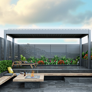 Tente Wasserdicht <span class=keywords><strong>5x3</strong></span> 3x4m pour l'extérieur Pergola motorisée à perche électrique en aluminium entièrement automatique avec lumières - Product Image 1