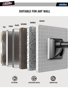 ARODDY-<span class=keywords><strong>Tringle</strong></span> <span class=keywords><strong>à</strong></span> rideau et tuyau de douche ajustable et personnalisé, <span class=keywords><strong>sans</strong></span> <span class=keywords><strong>perçage</strong></span> de fenêtre, vente en gros de 62.9 <span class=keywords><strong>à</strong></span> 98.4 pouces, extensible - Product Image 5