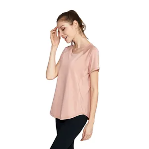 Wholesale girl lady 100% cotton 22 colors blank plain customized design OEM logo women t shirt