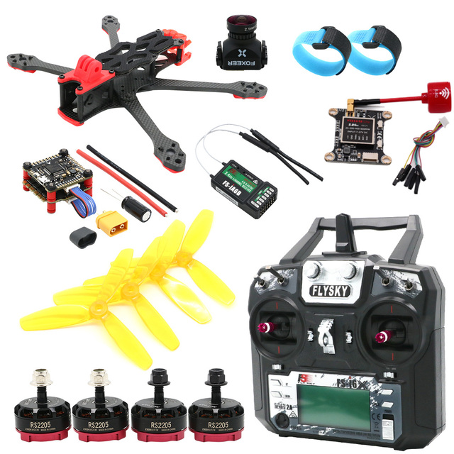 5 Inch 225mm FPV Racing Drone Kit with F4 Flight Controller, 4in1 45A ESC, and 2205 2300KV Motors for Quadcopter Builds