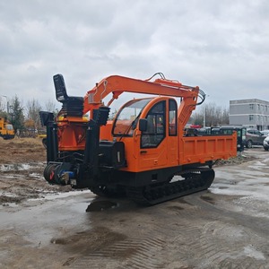 Véhicules agricoles tout-terrain : Mini-chargeuse sur chenilles de 4 tonnes, camion benne à chenilles en caoutchouc avec pièces de rechange - Product Image 1