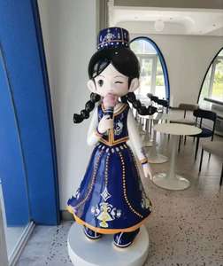 Sculpture de <span class=keywords><strong>dragon</strong></span> de <span class=keywords><strong>dessin</strong></span> <span class=keywords><strong>animé</strong></span> en fibre de verre, statue d'animal pour centre commercial extérieur, grande taille, peinte à la main en 3D, ornement imperméable - Product Image 2