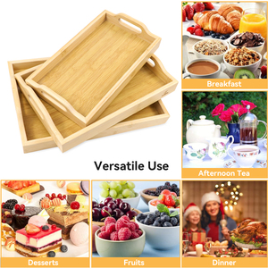 GL популярный поднос для сервировки на заказ, бамбуковый деревянный поднос, журнальный столик, деревянный бамбуковый поднос для сервировки с ручками - Product Image 4