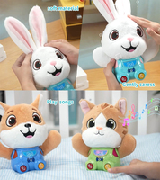 Jouet musical en peluche pour bébé, adorable animal en peluche lumineux, enregistrement musical, Timmy Time, doux, apaisant pour les nourrissons