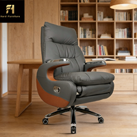 Chaise de bureau pivotante de luxe italienne haut de gamme, robuste et rembourrée, idéale pour les bureaux et les salles d'attente