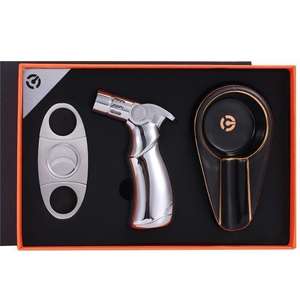Juego de Accesorios de Lujo para Cigarros con 4 Linternas de Llama Recta, Cortador de Cigarros, Juego de Regalo de Lujo para Cigarros - Product Image 5