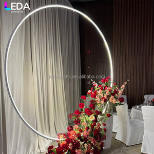 Decoración LEDA para Bodas y Eventos, Moderna, Simple, Redonda, Blanca, de Metal y Hierro - Product Image 2