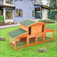 Maison pour animaux de compagnie en bois moderne, luxueuse, personnalisée, imperméable, solide, pour lapins