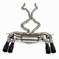 Sistema de Escape Catback de Acero Inoxidable con Silenciador Valvetronic y Puntas Cuádruples de Fibra de Carbono, Compatible con BMW X5M F85 X6M F86