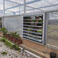 Système de ventilation de serre agricole avec coussin de refroidissement par évaporation et ventilateur DC pour la circulation de l'air et le refroidissement des exploitations agricoles, en matériau PE