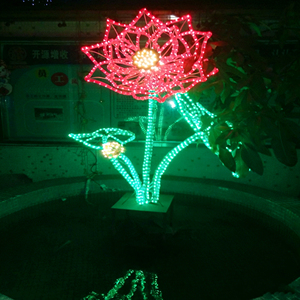 Led Customized Ip65 3d <b>Flower</b> Led Motif Decoration <b>Light</b> Halloween Christmas Landscape Outdoor Wedding Decorations - Product Image 1