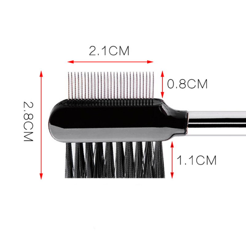 amazon hot selling stainless steel pet eye comb brush eyebrow comb double headed brush for pet dogs