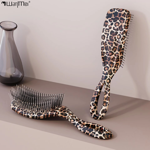 Peine con Estampado de Leopardo Personalizado Wanmei, Portátil, para Desenredar el Cabello, <span class=keywords><strong>Cepillo</strong></span> para Cabello Mojado o Seco, Desenredante para Uso Doméstico - Product Image 1