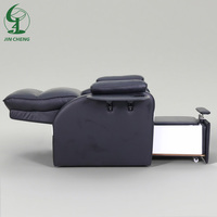 Fauteuil de pédicure de luxe Jincheng avec bain à remous, siège réglable, lampe LED 7 couleurs, drainage automatique, pas de plomberie nécessaire