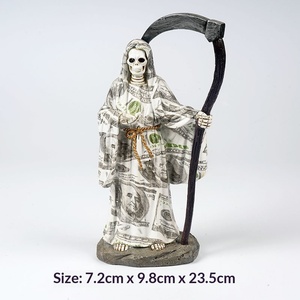 Estatua Religiosa <span class=keywords><strong>de</strong></span> Resina <span class=keywords><strong>de</strong></span> Santa <span class=keywords><strong>Muerte</strong></span>, Figura Artesanal Mexicana, Regalos <span class=keywords><strong>de</strong></span> Halloween, 9 1/4 Pulgadas - Product Image 4