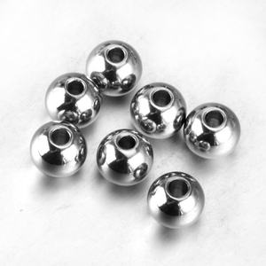 Ason 100 Piezas de Cuentas Espaciadoras de Acero Inoxidable para Hacer Joyas, Redondas Plateadas/Doradas de 9*10MM, Accesorios para Pulseras y Collares DIY - Product Image 3