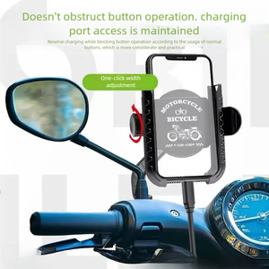 Motorcycle Phone Holder Rearview <b>Mirror</b> Mount Umbrella Mount Shake Proof Mechanical Double Lock 360 Rotation for Bicycle E Bike - Product Image 4