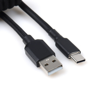 Kabel keyboard gulung USB YC8 kabel ekstensi keyboard aviator konektor kabel otg kabel tipe-c untuk keyboard dan mouse