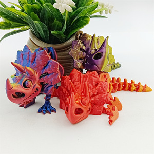 Figura de Dinosaurio Triceratops Articulado Impreso en 3D Personalizado, Totalmente Articulado, Adorno Decorativo para el Hogar, Regalo Ideal - Product Image 5