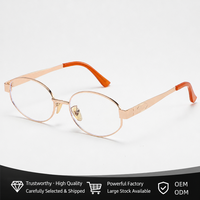 Lunettes Rétro Ovales Monture TR Unisexe Anti-Lumière Bleue UV400 Or Rose Argent Noir pour Lecture et Ordinateur Vente en Gros 2026