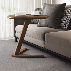 Table d'appoint ronde en bois en gros, table basse à un pied peu encombrante, mobilier de salon, salle à manger et chambre à coucher - Product Image 4