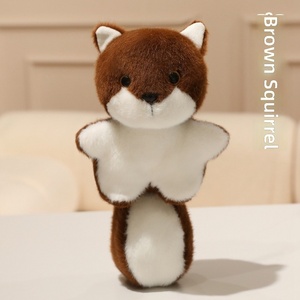 Marionnette en peluche douce en forme d'écureuil, jouet en peluche pour enfants, cadeau de fête - Product Image 1