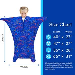 I bambini autistici X-Large blu dinosauro Full Body calza fornisce Input di pressione profonda giocattoli sensoriali calza corpo calza - Product Image 2