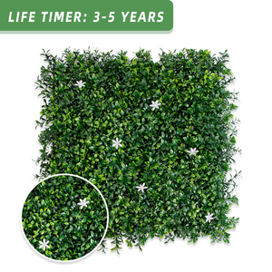 P203 tùy chỉnh Nguồn cung cấp vườn Faux nhựa cỏ tường nhân tạo hàng rào Bảng điều chỉnh cây xanh tường <span class=keywords><strong>Backdrop</strong></span> 50x50cm ODM OEM - Product Image 3