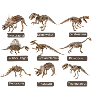 RTS STEM Toys K737 Dinosaur Archaeological dig Set 9 Diferentes Dinosaur Skeleton Excavation Dig Kits Arqueología Juguetes para niños - Product Image 1
