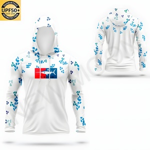 Tailored Men's UV-protected Fishing Apparel Featuring <b>Lightweight</b> Stretch Fabric and Sublimated Print <b>Hoodie</b> - Product Image 5