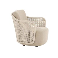 Handgewebtes Seil-Outdoor-Sofa-Set, Nordische Terrassenmöbel, Wasserfestes UV-Beständiges Sofa für Villa-Innenhof