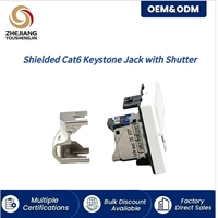 Koruyucu Kapaklı Metal Gövdeli, Etiket Pencereli, Toz Korumalı RJ45 Keystone Jakı, Patch Panel Cat6 için