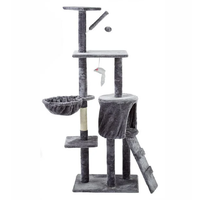 Arbre à chat Pawise, nouveau design, en bois naturel et sisal, grande structure d'escalade, du sol au plafond, tour à gratter pour chat en bois
