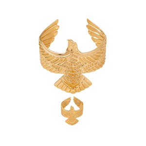 Ensemble de bijoux bracelet et bague en forme d'aigle de <span class=keywords><strong>la</strong></span> série Animal pour femmes - Product Image 5