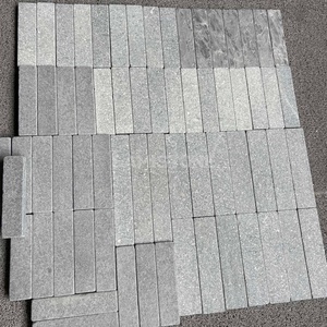Dalles de parquet en granit gris sésame Samistone G654, bord brisé, support en filet, chevrons emboîtables, modernes, pour hôtels et extérieurs - Product Image 3