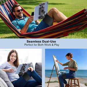 Support de genou rotatif et réglable pour tablettes et téléphones de 5,1 à 12,9 pouces, pour une utilisation mains libres, la relaxation et le divertissement à domicile - Product Image 6