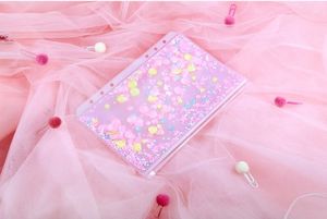 Toptan A5 A6 PVC fermuar kese payetler ile özelleştirilebilir 6-Ring dosya tutucu yan körüklü çanta belgeler için - Product Image 5