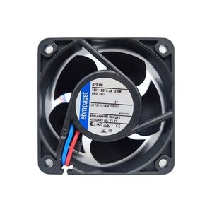 Ventilador Axial de Refrigeración ebmpapst 622HH 60x60x25mm 12V DC 56m3/h 8200rpm 0.295A 3.5W para Equipos de Alta Gama - Product Image 1