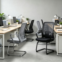 Chaise de bureau de haute qualité avec dossier ventilé en maille et soutien lombaire pour les employés de salle de conférence, vente en gros disponible