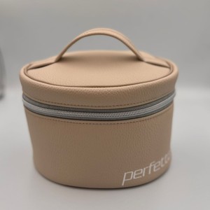 กระเป๋าเครื่องสำอางหนังเทียมหรือผ้าหรูหรากระเป๋าเครื่องสำอางเดินทางแบบมีซิปและมือจับ - Product Image 3