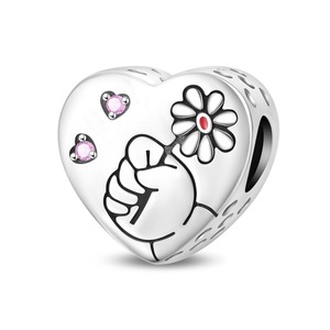 <b>Cute</b> white brass heart shaped pendant a religious Catholic gift for mothers suitable for both men and women - Product Image 2
