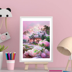 طقم لوحات ماسية كاملة مرسومة يدويًا 5D مزخرف بالماس لديكور المنزل - Product Image 4