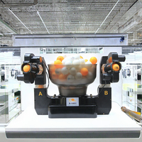 Robot de service automatique de tennis de table HUIPANG S1001, deux têtes de service, deux sorties, 30-80 balles/minute, métal/plastique