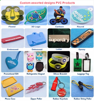 Porte-clés personnalisé en caoutchouc PVC souple, figurine de dessin animé, porte-clés en silicone, imprimé en relief, lumineux dans le noir, porte-clés 3D en PVC