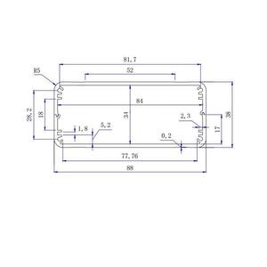 38 * 88-120mmRouter custodia di alimentazione adattatore scatola in alluminio trasmettitore wireless involucro in alluminio splitter in alluminio - Product Image 6
