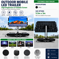 Remorque publicitaire LED mobile d'extérieur haute luminosité P3.91, écran pliable 5,5x3m
