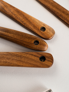 Set da cucina in legno di Acacia con manico lungo in Teak, piccole pentole di alta qualità per friggitrice - Product Image 5