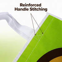 Sac fourre-tout réutilisable en non-tissé laminé, idéal pour les courses, avec poignées en sangle entièrement imprimées, vente en gros pour supermarchés
