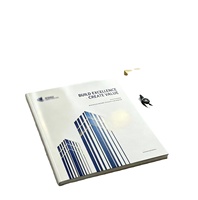 Livre personnalisé à reliure parfaite, imprimé offset avec papier couché et couverture en carton duplex, estampage à chaud bleu
